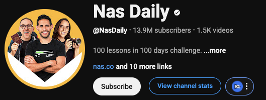 Nas Daily YouTube channel